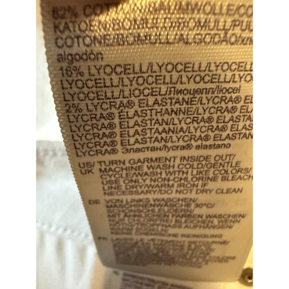 NYDJ Jeans Size 8 Women’s White Stretch Pants Mid Rise Ami Skinny NWT - Picture 9 of 10